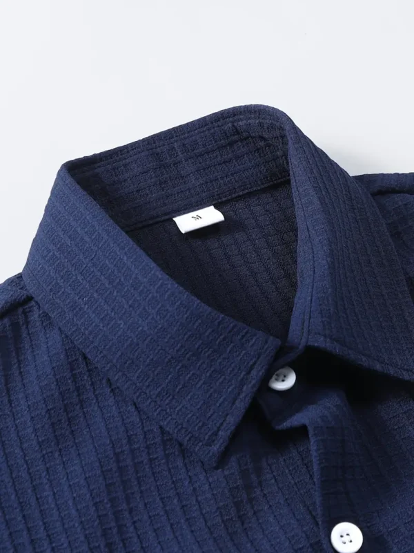 Men's Light Blue Striped Casual Shirt