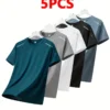 5pcs Men's Summer Athletic T-Shirts