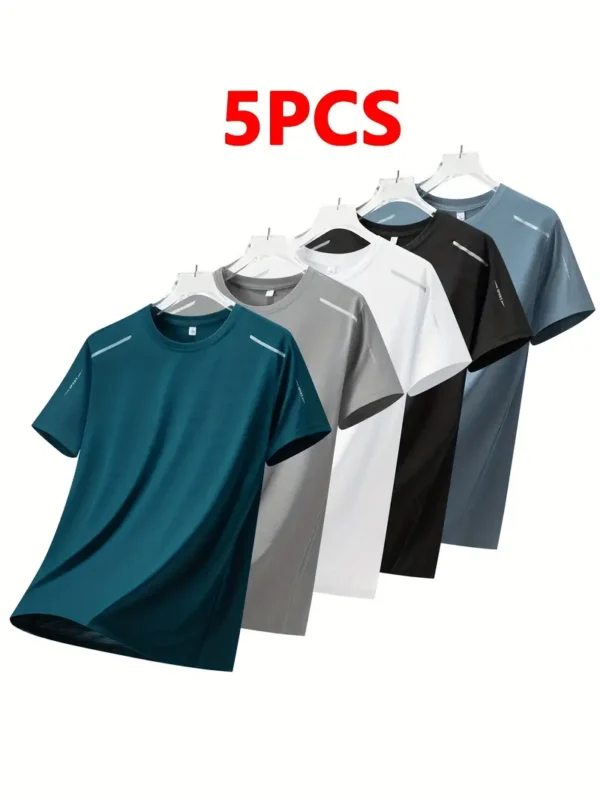 5pcs Men's Summer Athletic T-Shirts