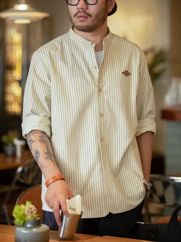 Maden Men's Retro Baseball Shirt