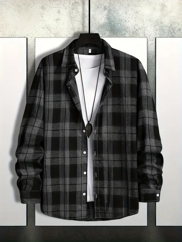 Men's Classic Plaid Long Sleeve Shirt