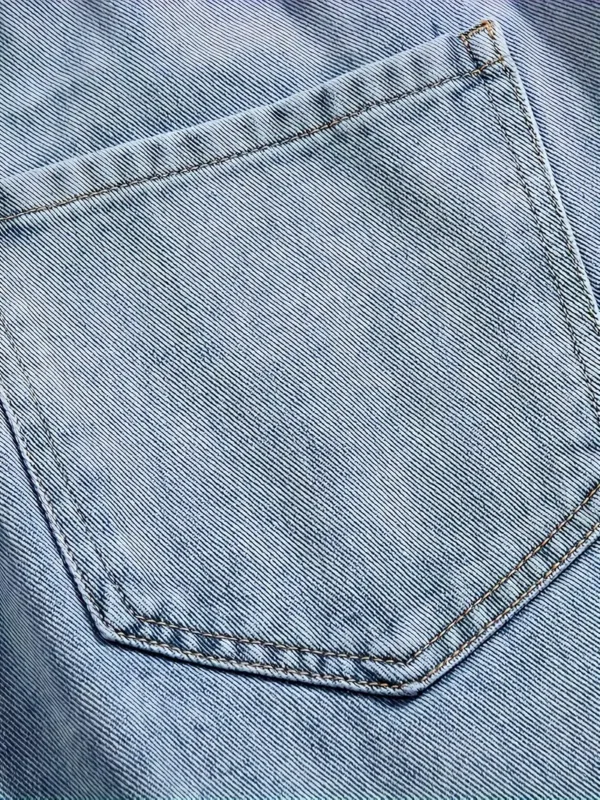 Light Blue Denim Shorts for Men