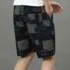Men's Athletic Shorts - Red/Black Geometric Print