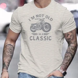 Men's Vintage Motorcycle Graphic T-Shirt