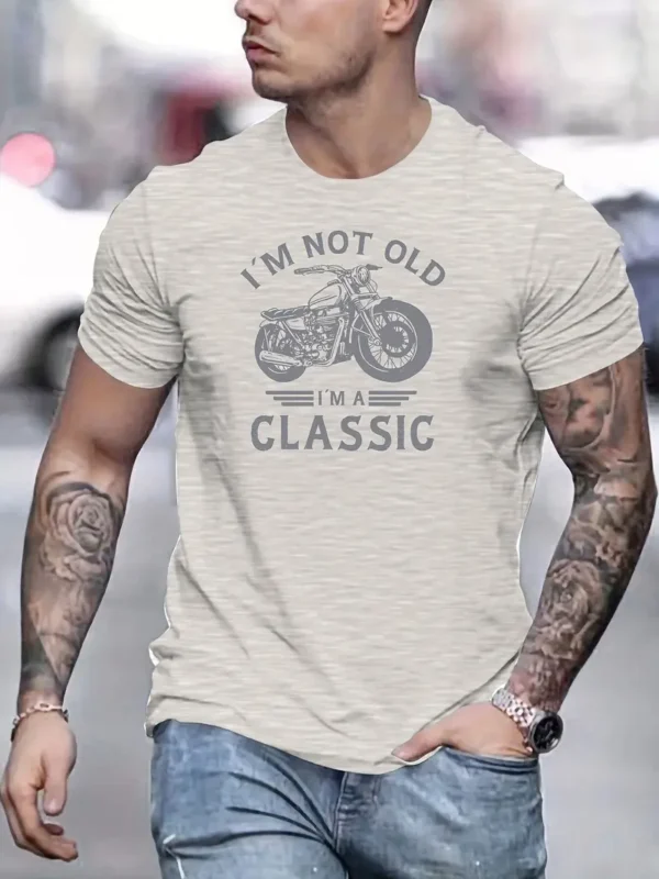 Men's Vintage Motorcycle Graphic T-Shirt