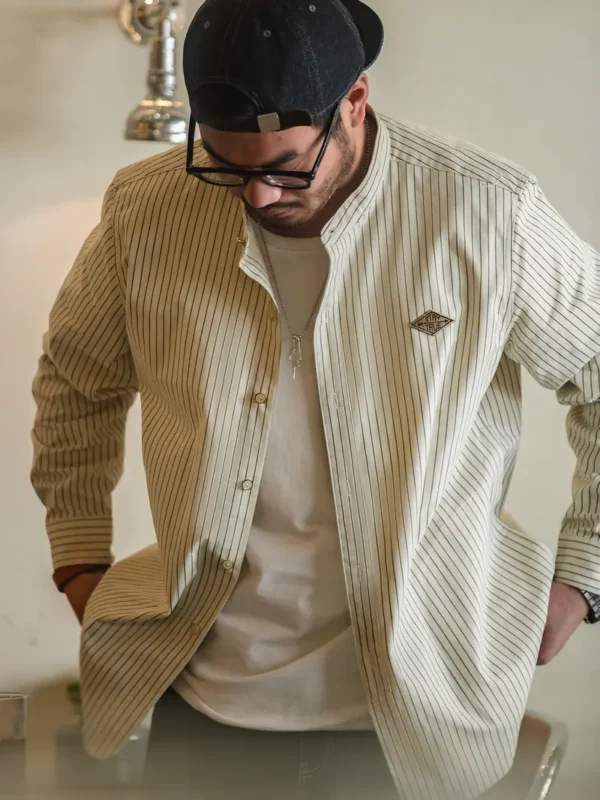 Maden Men's Retro Baseball Shirt