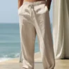 2pcs Men's Lightweight Breathable Summer Pants - White