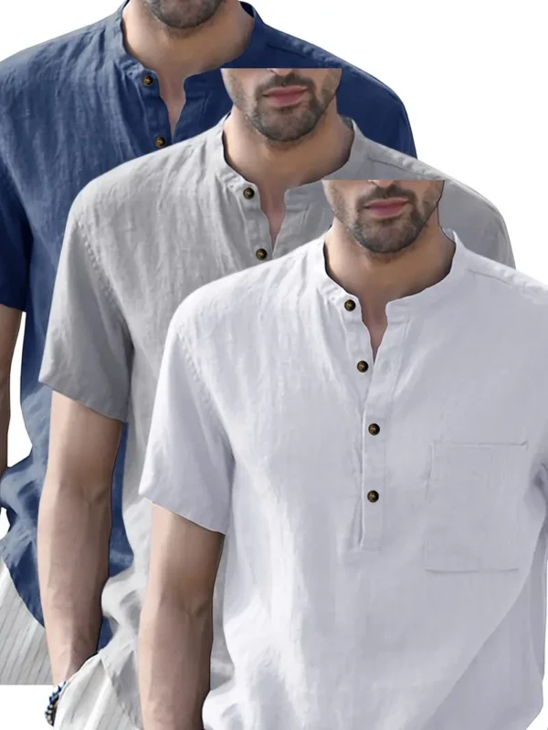 3pcs Men's Summer Short Sleeve T-Shirts